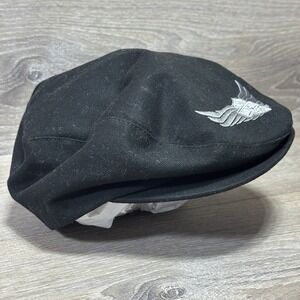 Harley Davidson Hat Newsboy's Cotton Cap Size S Small Motorcycle Hard Brim VTG